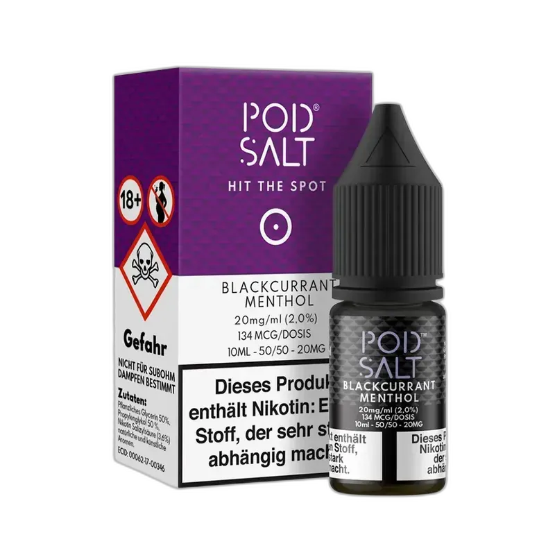 Pod Salt Core Nikotinsalz - Blackcurrant Menthol - 10ml Liquid 20mg
