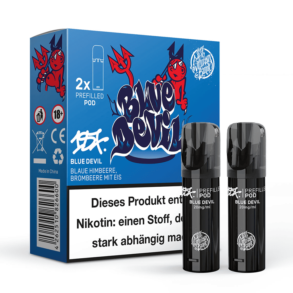 2x 187 Strassenbande Einweg Pod - Blue Devil - 20mg Nikotinsalz 2ml