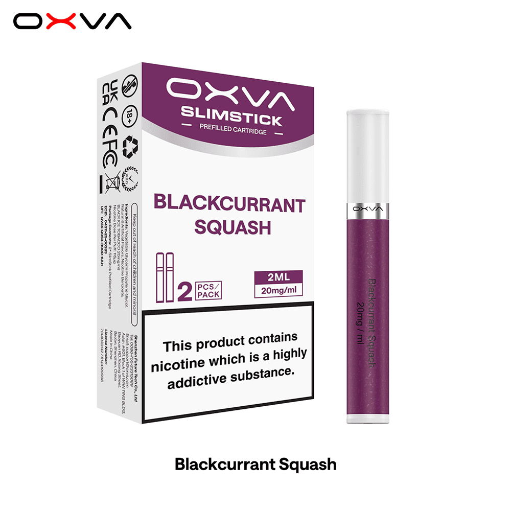 2x OXVA Slimstick Einweg Pod - Blackcurrant Splash - 20mg Nikotinsalz 2ml