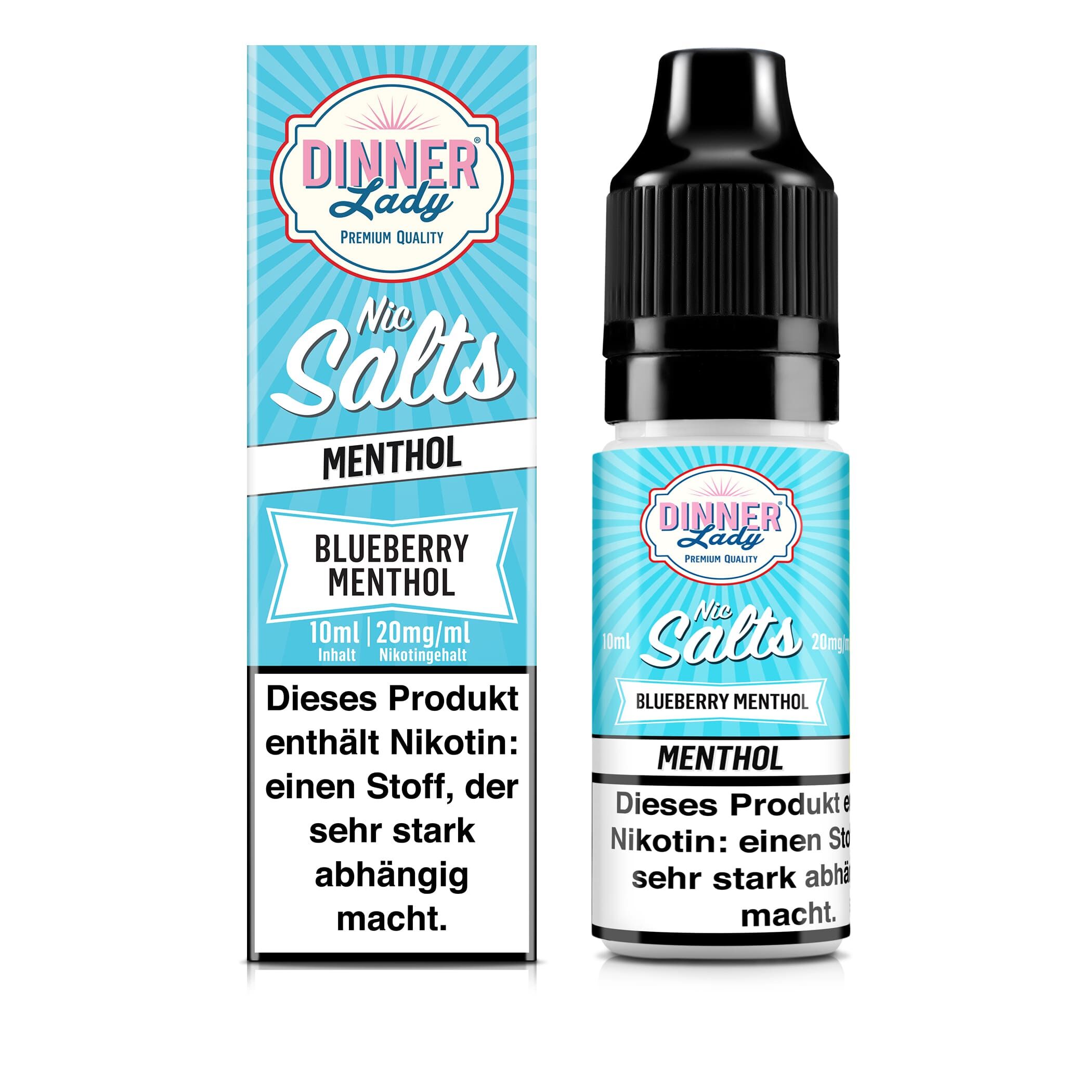 Dinner Lady Nikotinsalz - Blueberry Menthol - 50/50 10ml Liquid 20mg