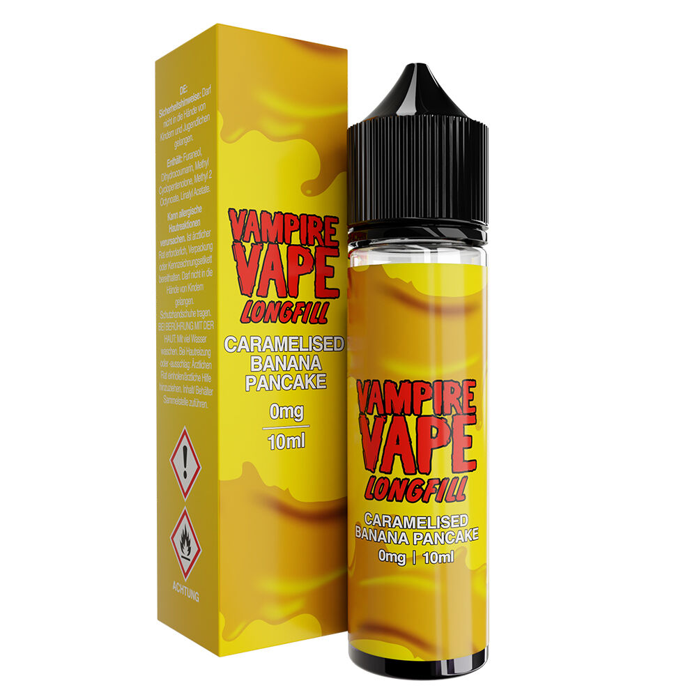 Vampire Vape Longfill - Caramelised Banana Pancake - 10ml Aroma in 60ml Flasche Vampire Vape Longfill - Caramelised Banana Pancake - 10ml Aroma in 60ml Flasche