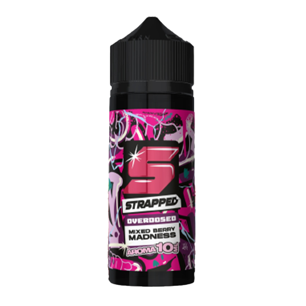 Strapped Longfill - Mixed Berry Madness - Overdosed 10ml Aroma in 120ml Flasche