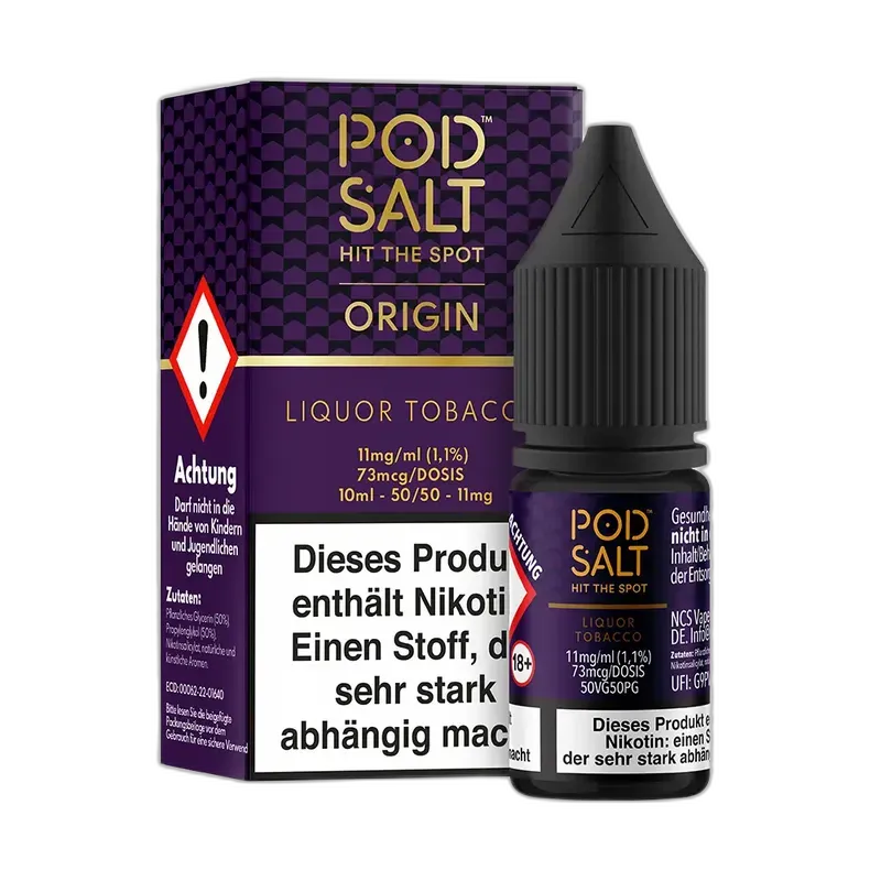 Pod Salt Origin Nikotinsalz - Liqour Tobacco - 10ml Liquid 11mg