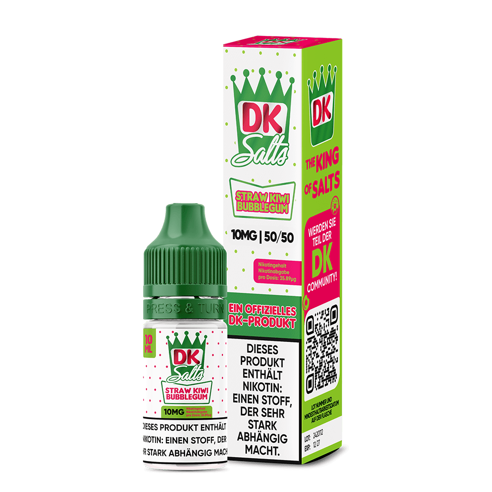 DK Salts Nikotinsalz - Straw Kiwi Bubblegum - Liquid 10mg 10ml