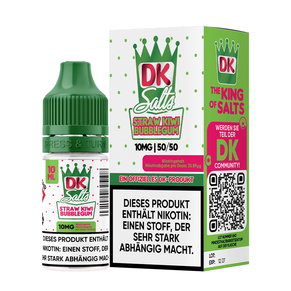 DK Salts Nikotinsalz - Straw Kiwi Bubblegum - Liquid 10mg 10ml