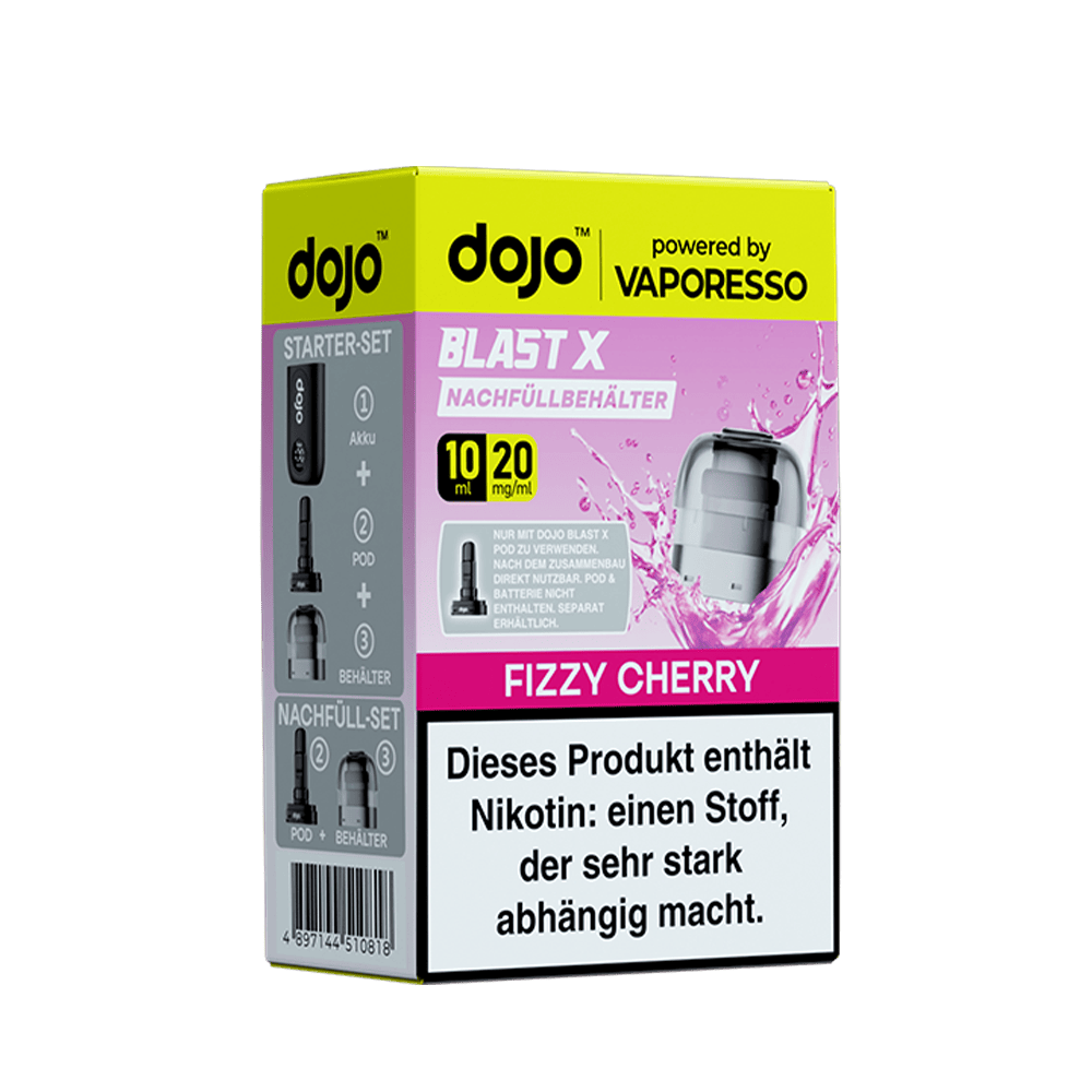 Vaporesso dojo Blast X Einweg Pod - Fizzy Cherry - 20mg Nikotinsalz 10ml
