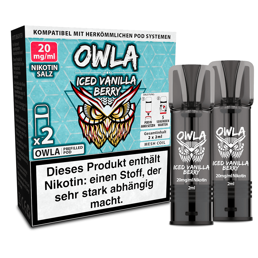 2x OWLA Einweg Pod - Iced Vanilla Berry - 20mg Nikotinsalz 2ml