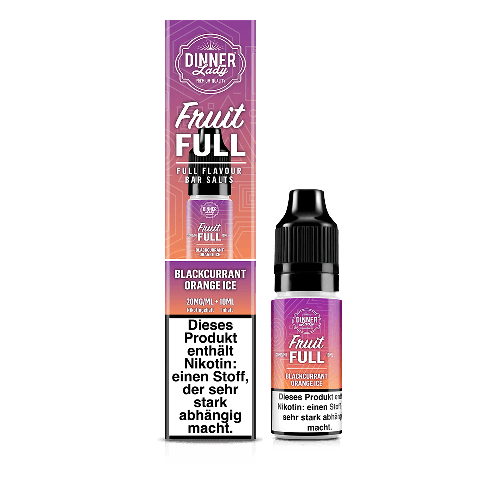 Dinner Lady Fruit Full Nikotinsalz - Blackcurrant Orange Ice - 10ml Liquid 20mg