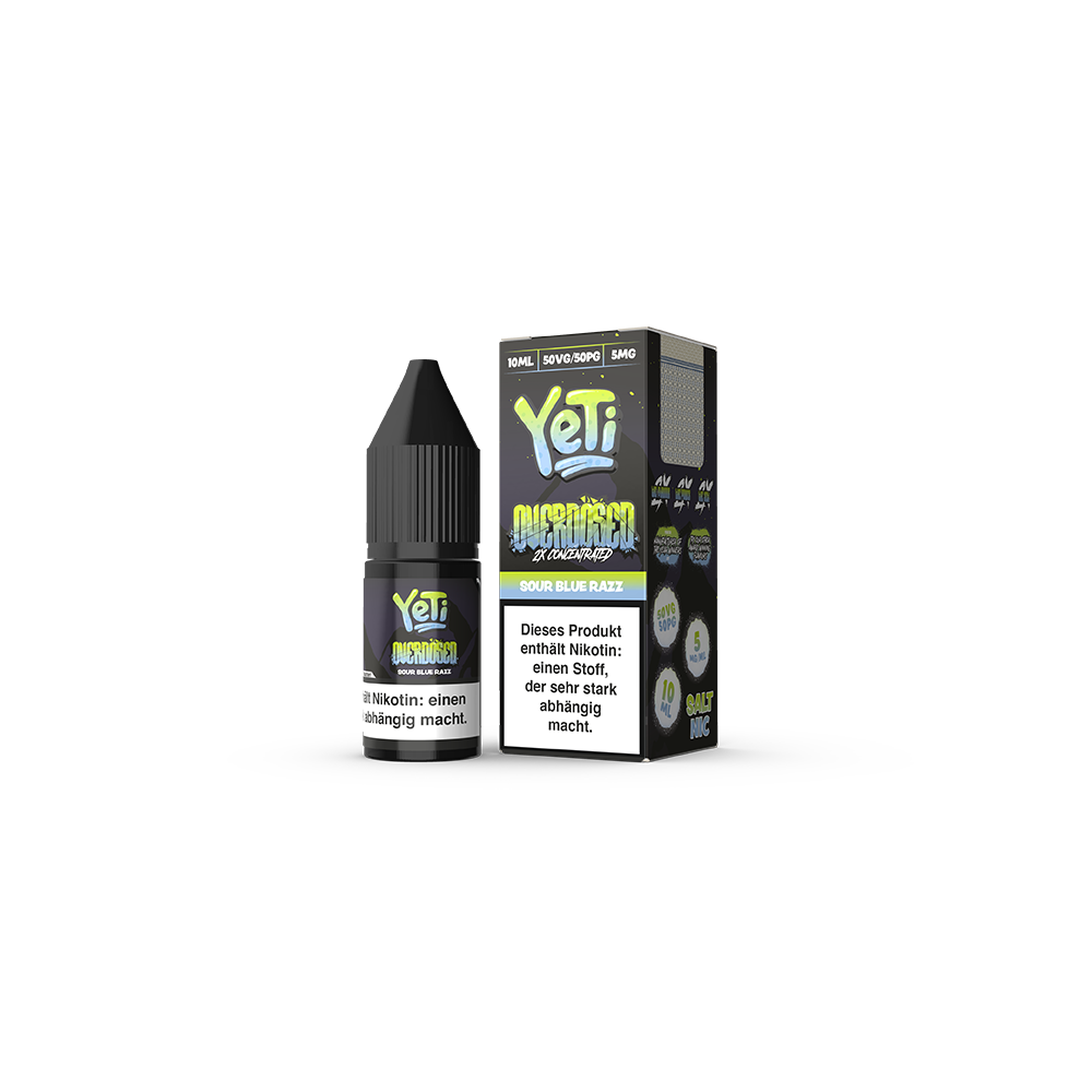 Yeti Nikotinsalz - Sour Blue Razz - Overdosed 10ml Liquid 5mg