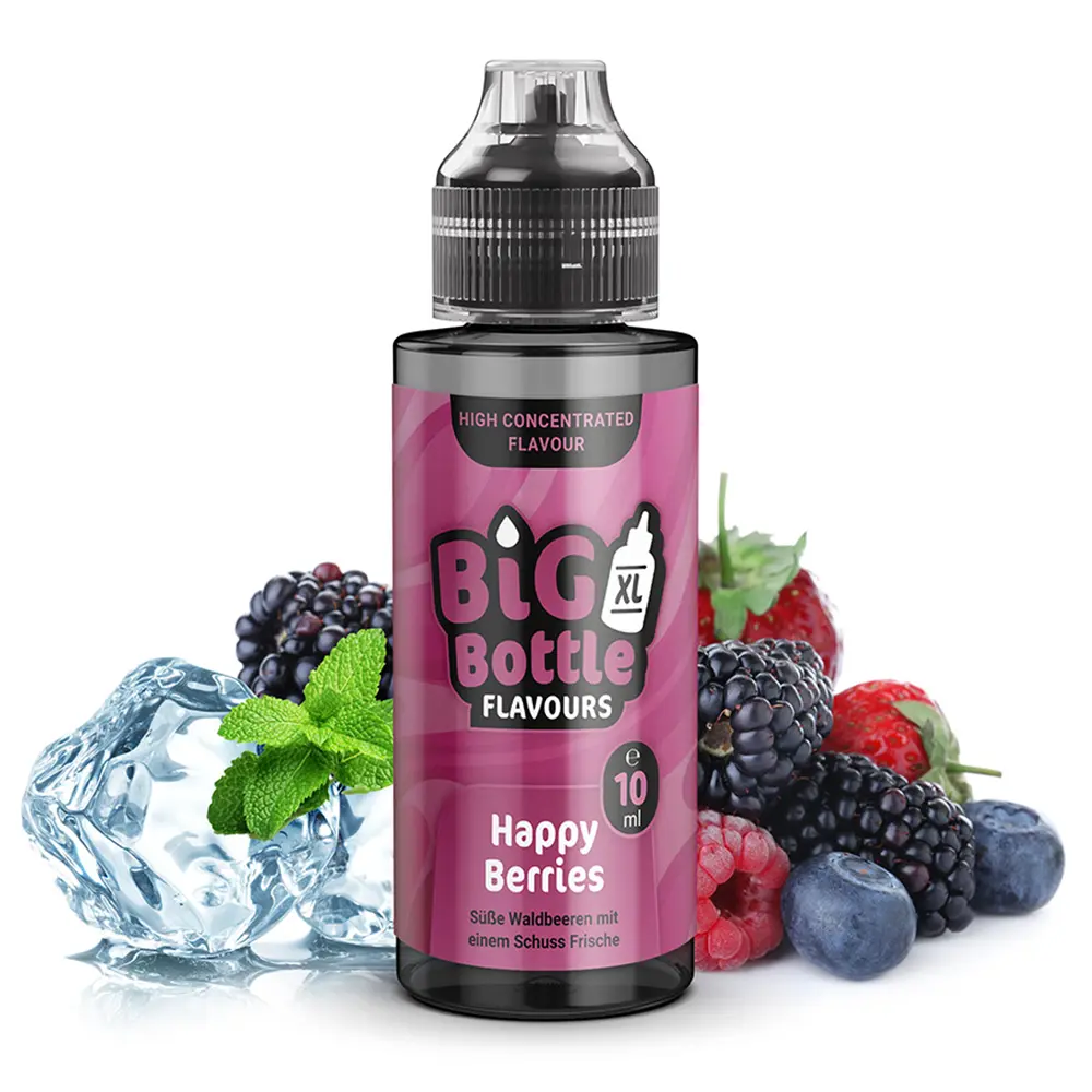 Big Bottle Flavours Longfill - Happy Berries - 10ml Aroma in 120ml Flasche