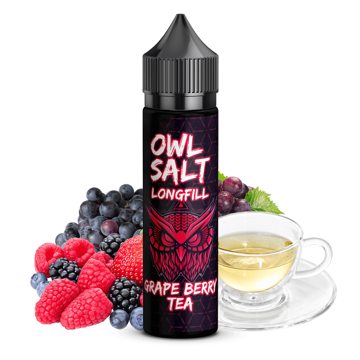 OWL Salt Aroma Longfill - Grape Berry Tea - 10ml in 60ml Flasche