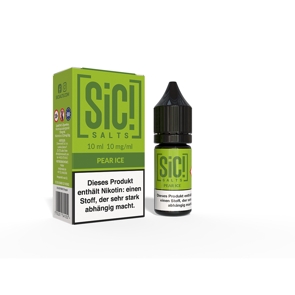 SIC Nikotinsalz - Pear Ice -10ml Liquid 10mg