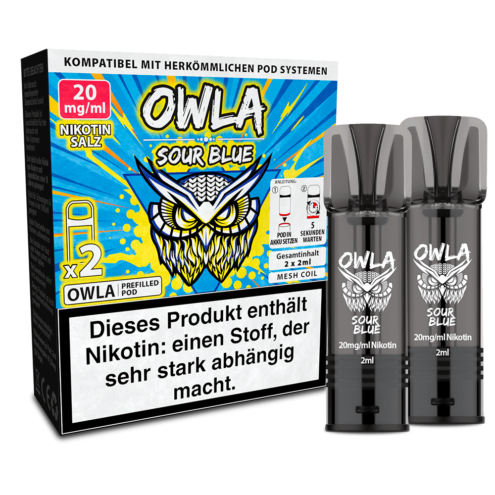2x OWLA Einweg Pod - Sour Blue - 20mg Nikotinsalz 2ml