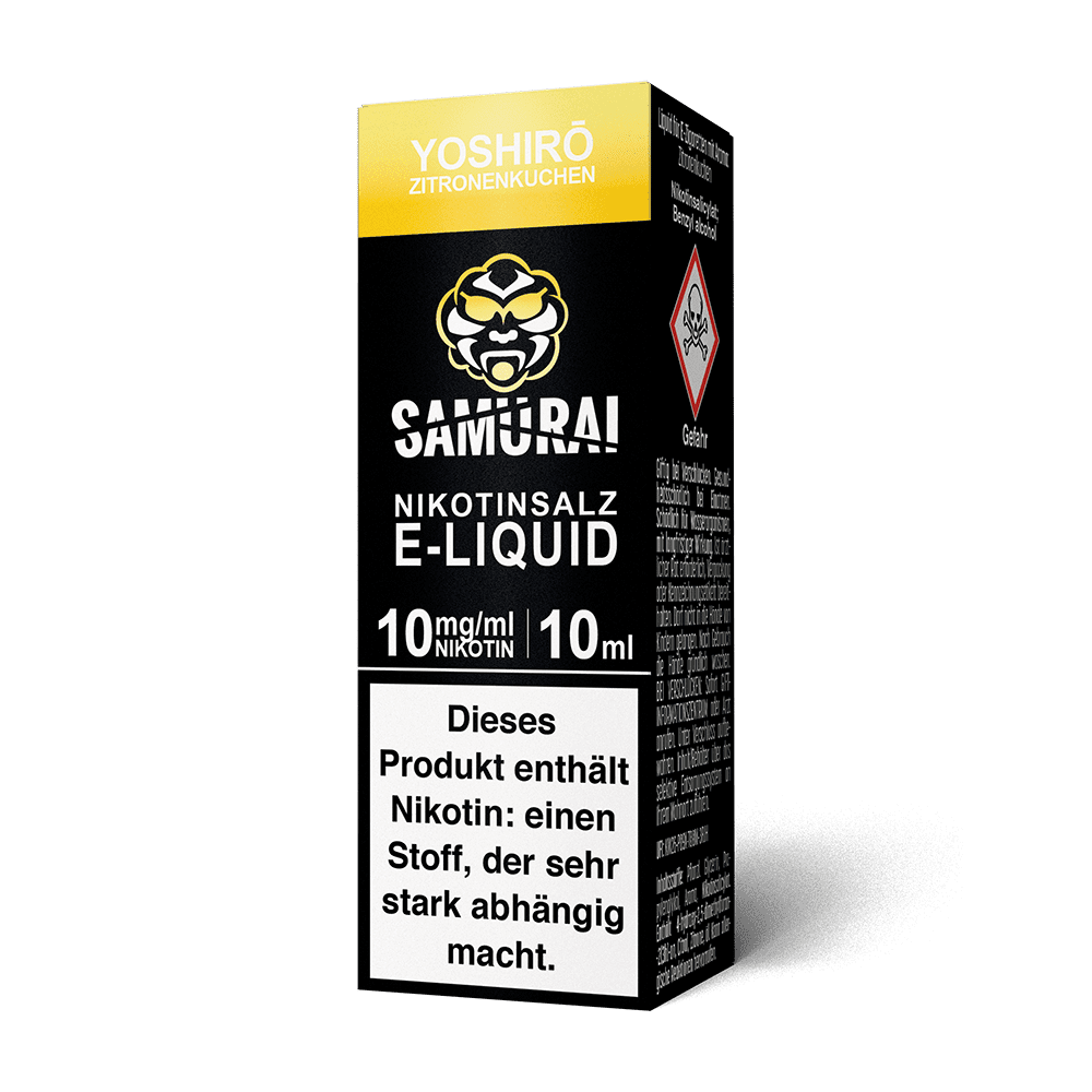 Samurai Nikotinsalz - Yoshiro Zitronenkuchen - Liquid 10mg 10ml