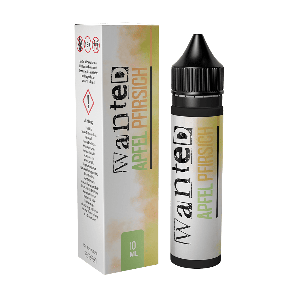 Wanted Aroma Longfill - Apfel Pfirsich - 10ml in 60ml Flasche