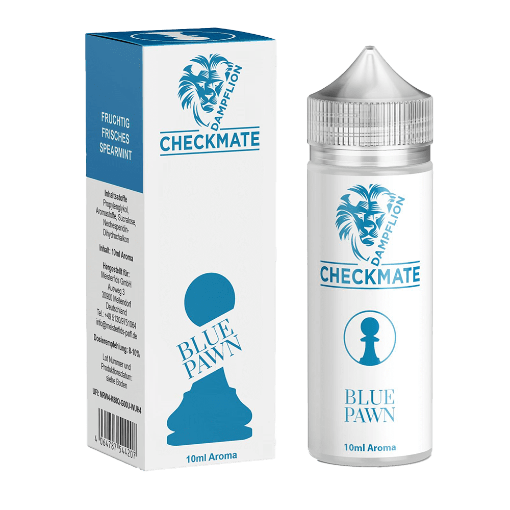 Dampflion Checkmate Longfill - Blue Pawn - 10ml Aroma in 120ml Flasche