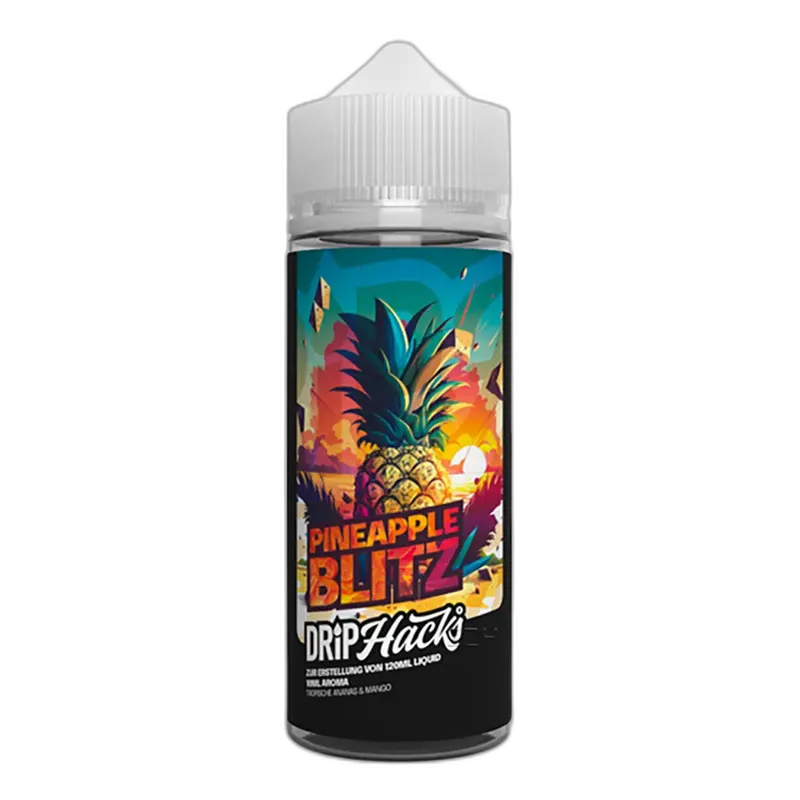 Drip Hacks Longfill - Pineapple Blitz - 10ml Aroma in 120ml Flasche