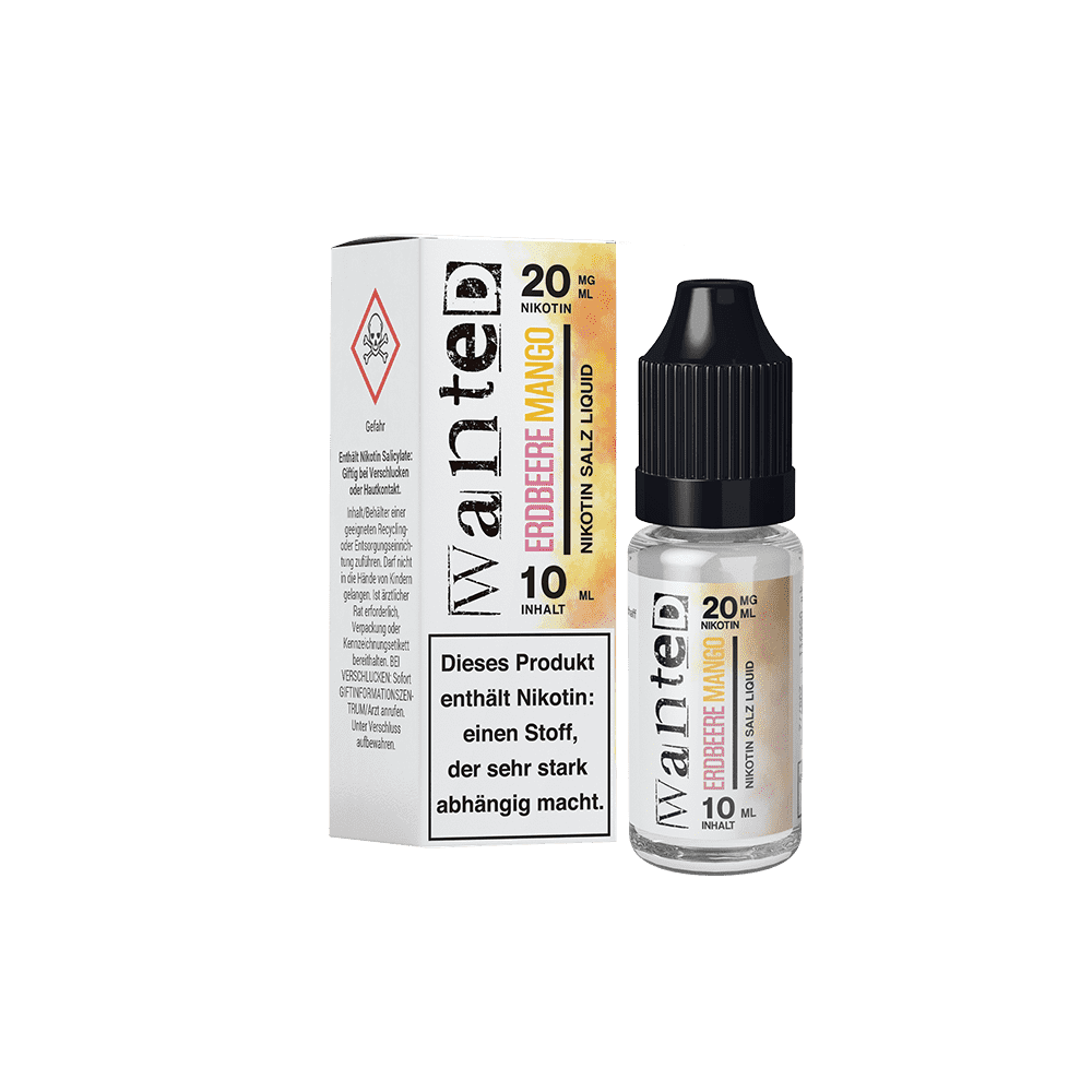 Wanted Nikotinsalz - Erdbeere Mango - Overdosed 10ml Liquid 20mg