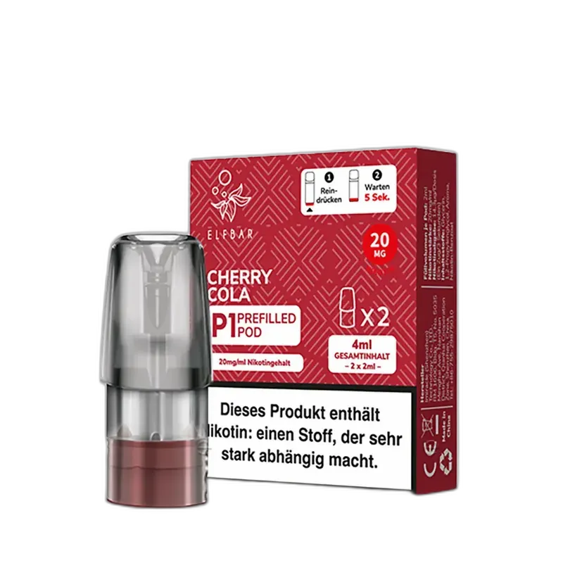 2x Elfbar Mate 500 Einweg P1 Pod - Cherry Cola  - 20mg Nikotinsalz 2ml