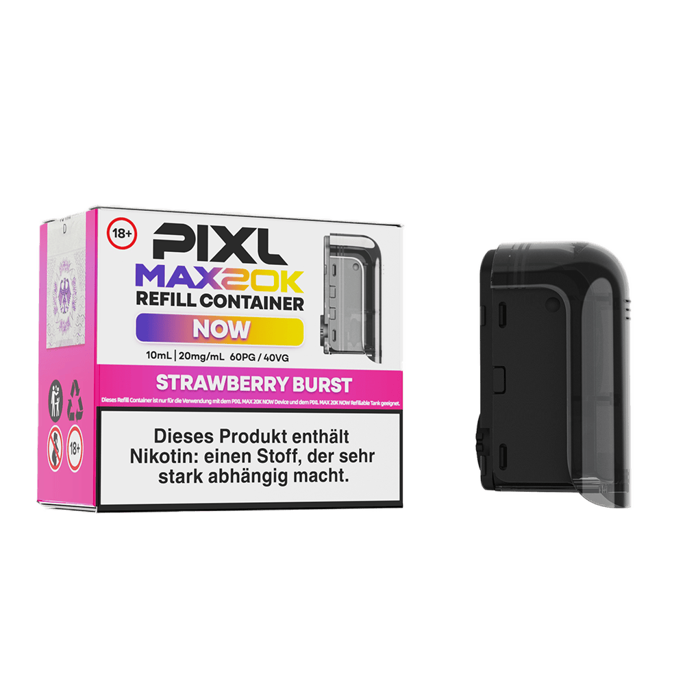 PIXL MAX 20K Einweg Pod - Strawberry Burst - 20 mg Nikotinsalz 10ml