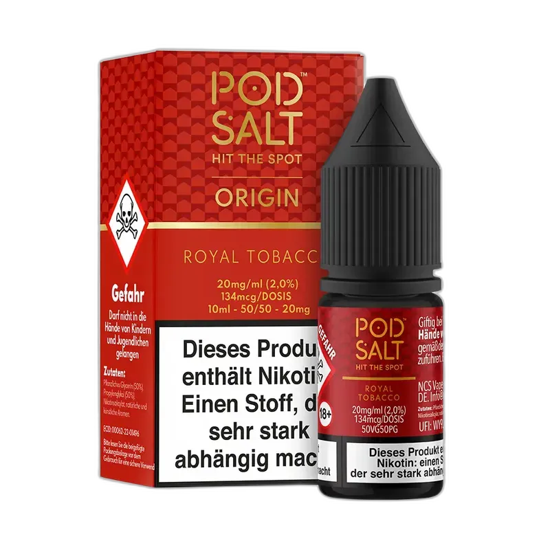 Pod Salt Origin Nikotinsalz - Royal Tobacco -10ml Liquid 20mg