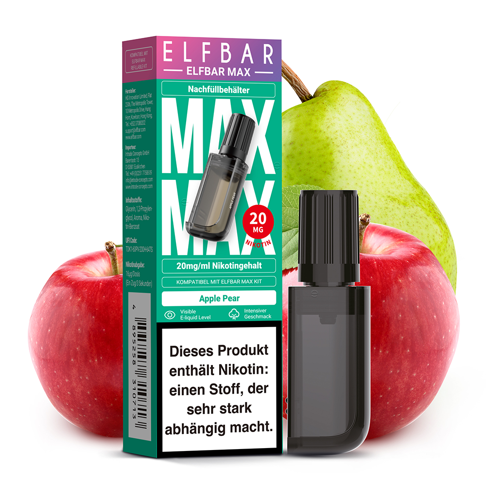 Elfbar MAX Refill Pod - Apple Pear - 20mg Nikotinsalz 10ml