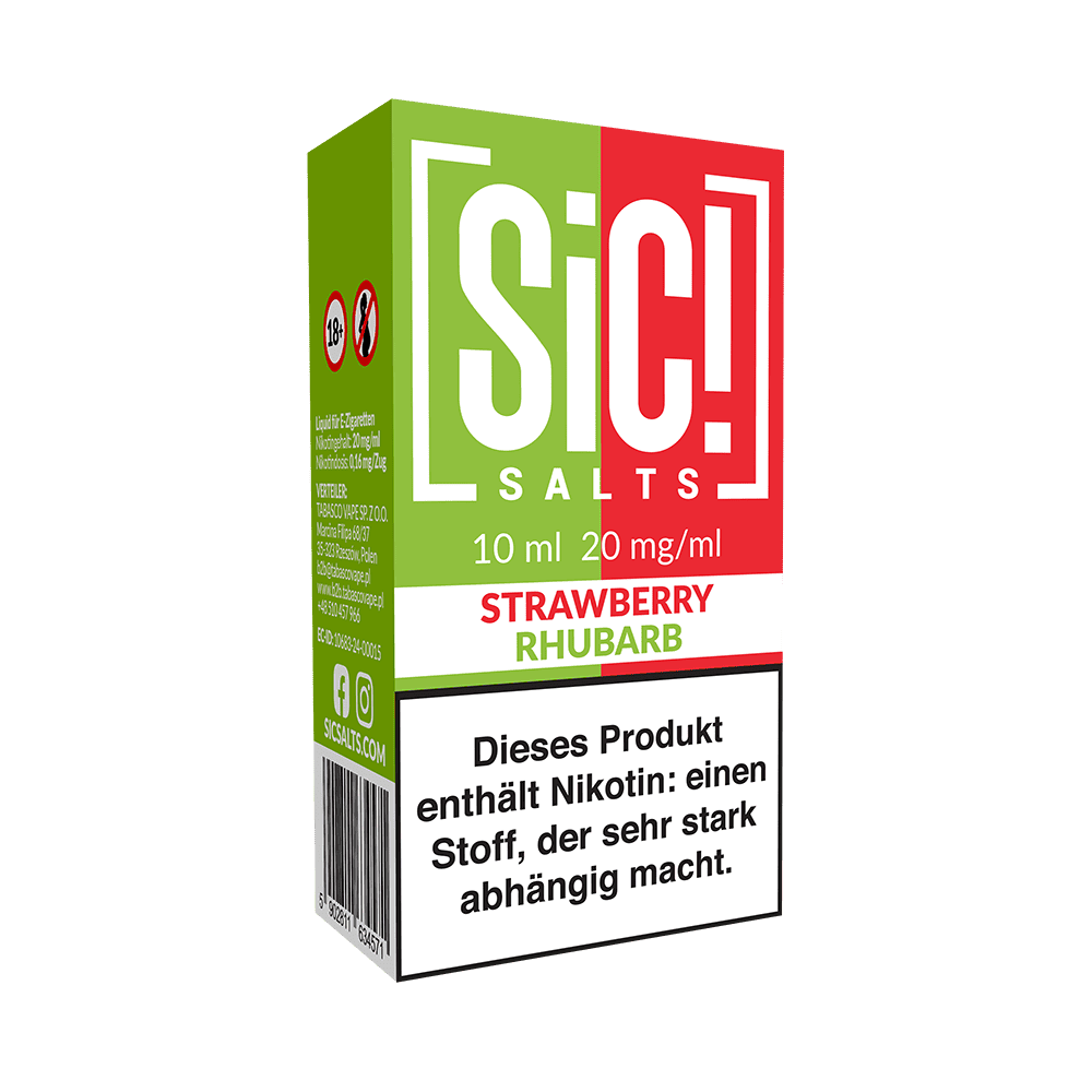 SIC Nikotinsalz - Strawberry Rhubarb -10ml Liquid 20mg SIC Nikotinsalz - Strawberry Rhubarb -10ml Liquid 20mg
