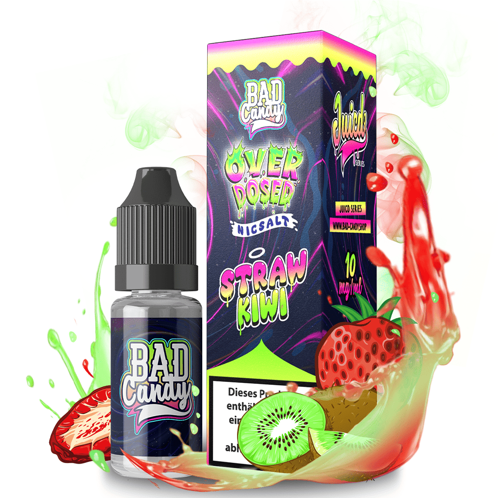 Bad Candy Nikotinsalz - Straw Kiwi - Overdosed 10ml Liquid 20mg Bad Candy Nikotinsalz - Straw Kiwi - Overdosed 10ml Liquid 20mg