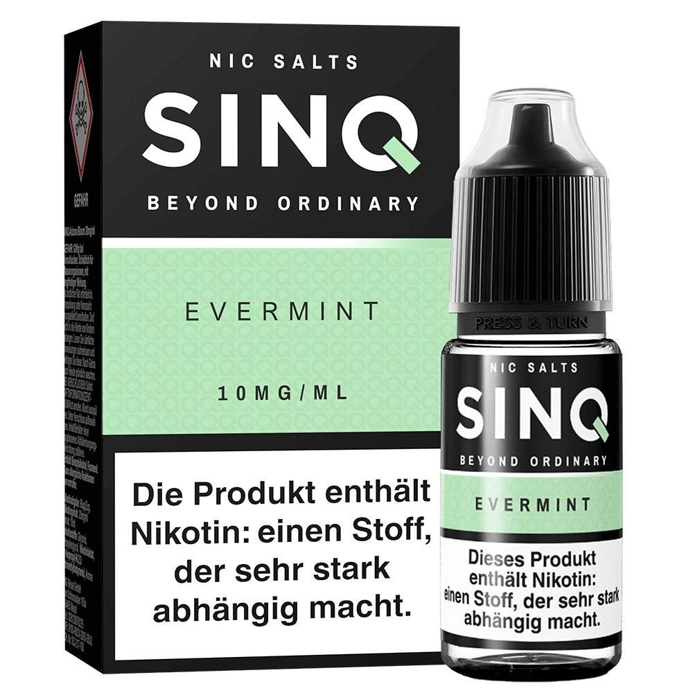 SINQ Nikotinsalz - Evermint - 10ml Liquid 10mg SINQ Nikotinsalz - Evermint - 10ml Liquid 10mg