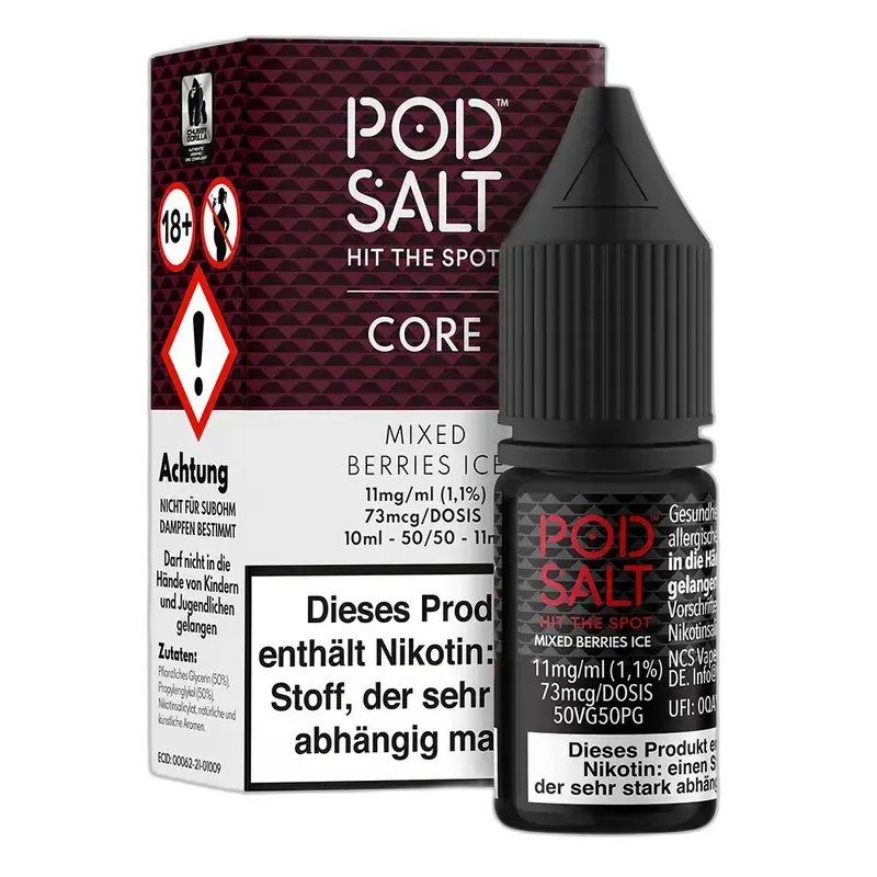 Pod Salt Core Nikotinsalz - Mixed Berries Ice - 10ml Liquid 11mg