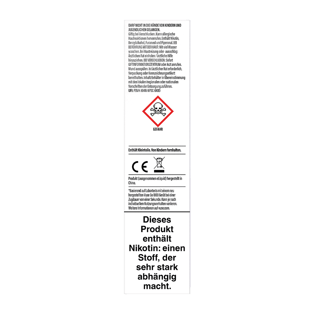 Vuse GO 1000 Grape Ice 20mg Einweg E-Zigarette