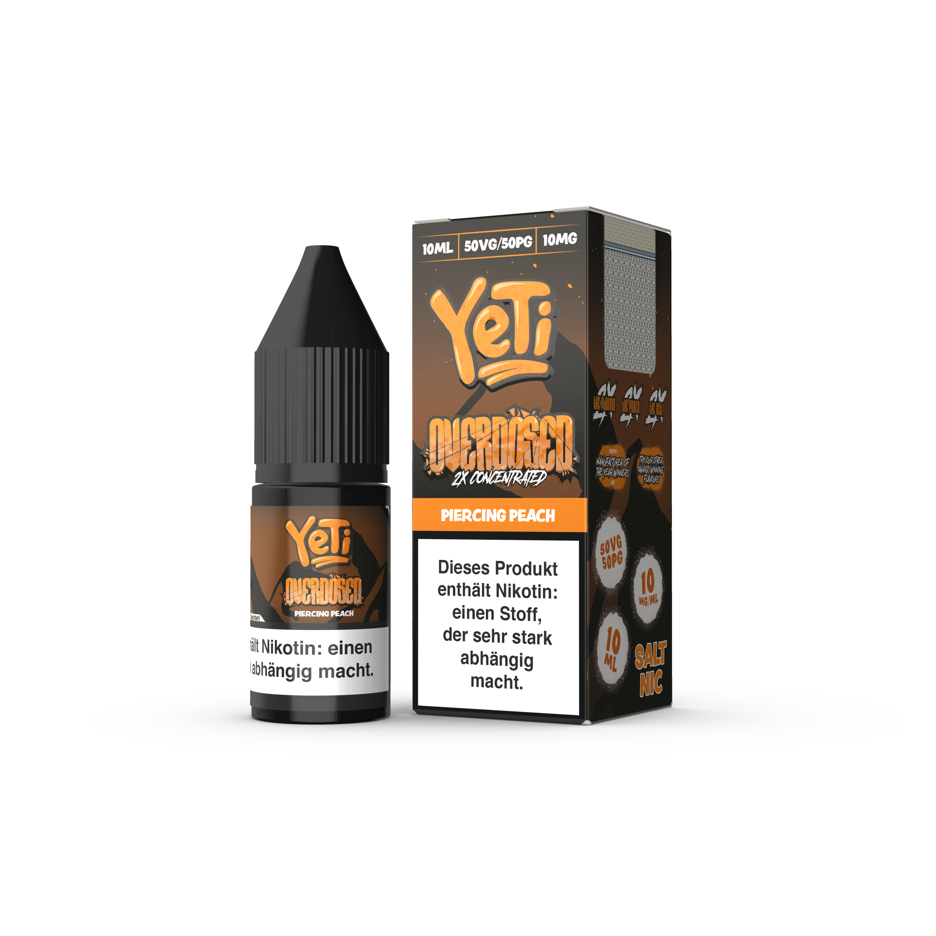 Yeti Nikotinsalz - Piercing Peach - Overdosed 10ml Liquid 10mg