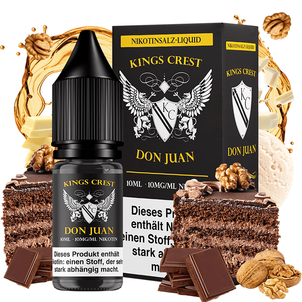 Kings Crest Nikotinsalz - Don Juan - 10ml Liquid 10mg Kings Crest Nikotinsalz - Don Juan - 10ml Liquid 10mg