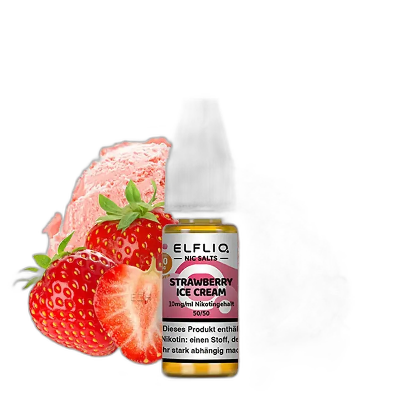 Elfliq by Elfbar Nikotinsalz - Strawberry Ice Cream - Liquid 10mg 10ml