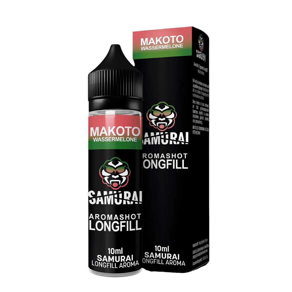 Samurai Longfill - Makoto Wassermelone - 10ml Aroma in 60ml Flasche