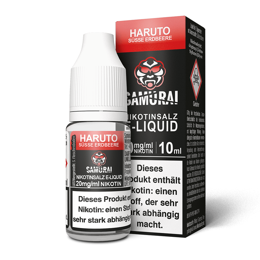 Samurai Nikotinsalz - Haruto Süße Erdbeere - Liquid 20mg 10ml