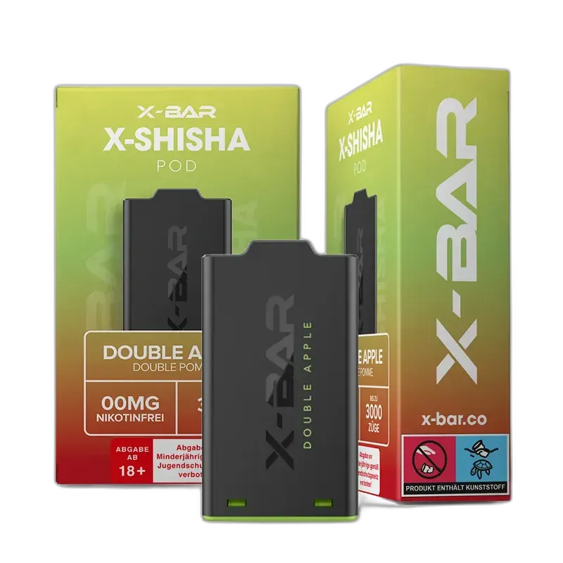 X-Bar - X-Shisha Pod - Double Apple - 7ml 0mg