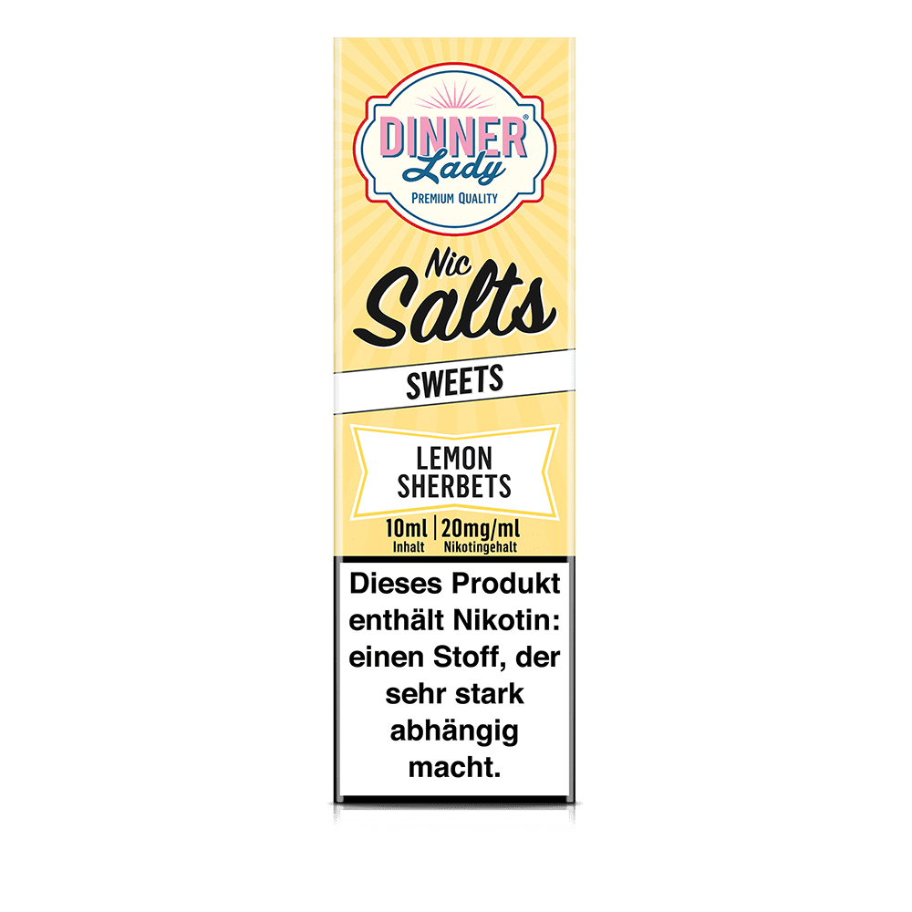 Dinner Lady Nikotinsalz - Lemon Sherbets - 50/50 10ml Liquid 20mg