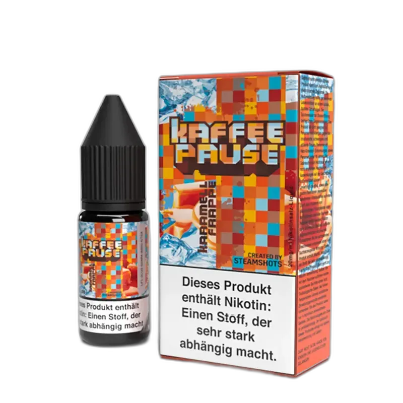 Kaffeepause Nikotinsalz - Karamell Frappe Ice - 10ml Liquid 20mg