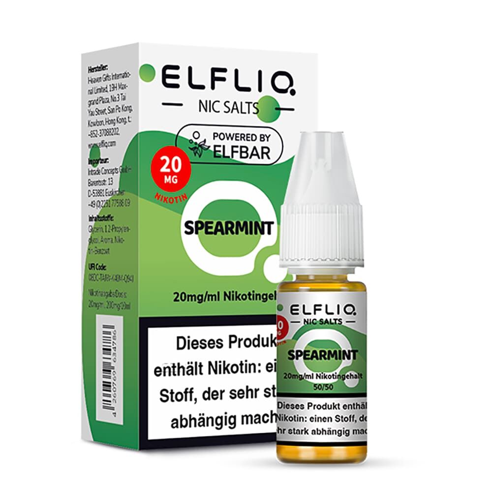 Elfliq by Elfbar Nikotinsalz - Spearmint - Liquid 10mg 10ml