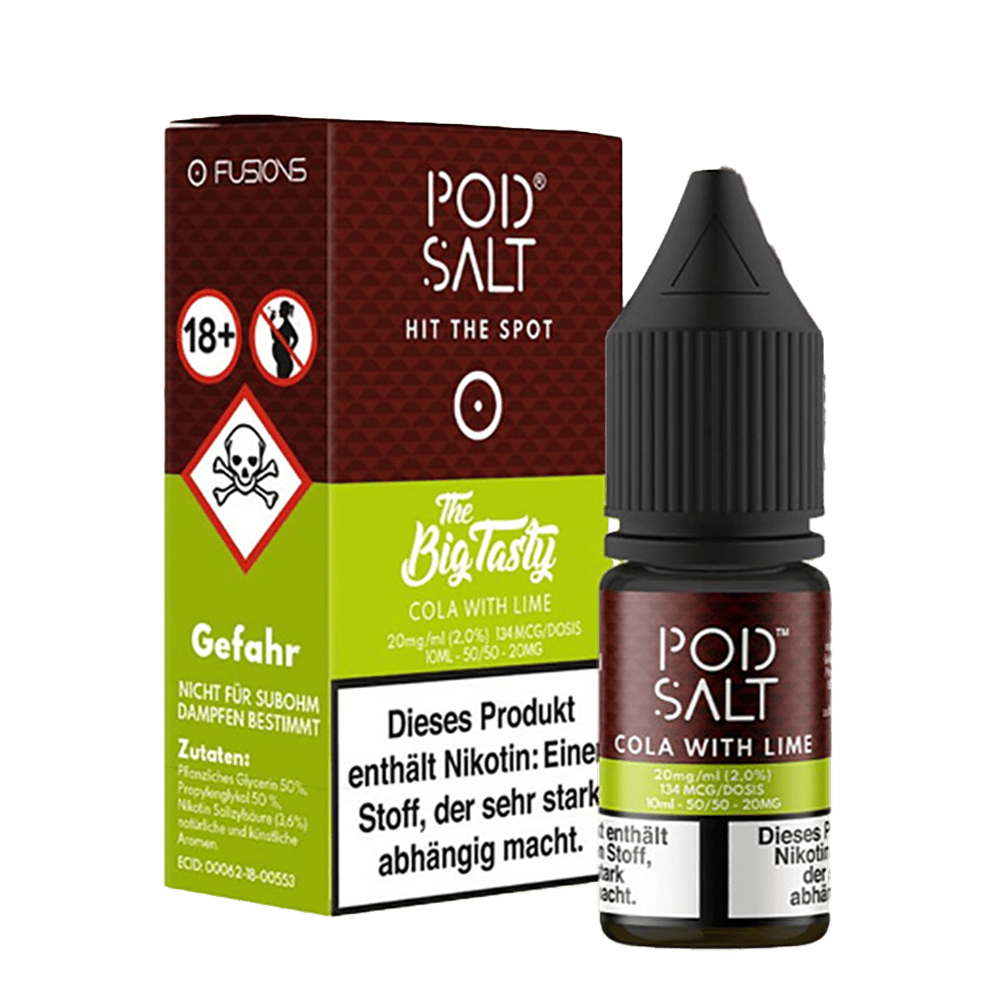 Pod Salt Fusion - Cola with Lime - 10ml Liquid 20mg Nikotinsalz