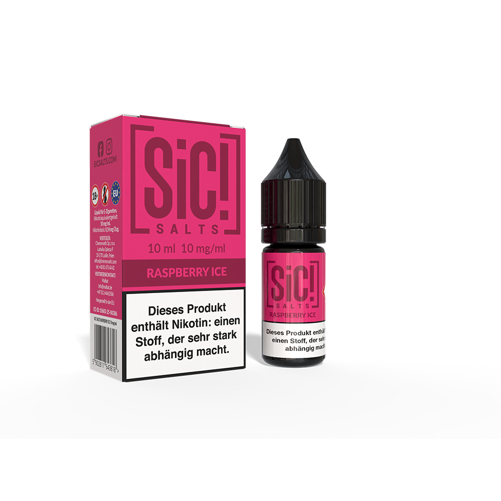 SIC Nikotinsalz - Raspberry Ice -10ml Liquid 10mg