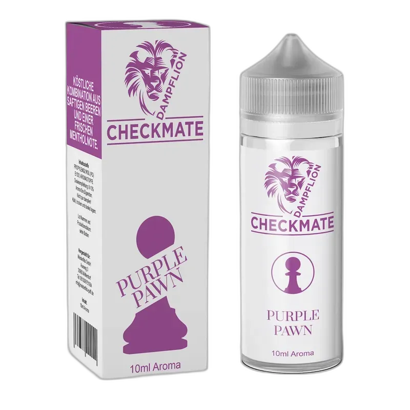Dampflion Checkmate Longfill - Purple Pawn - 10ml Aroma in 120ml Flasche