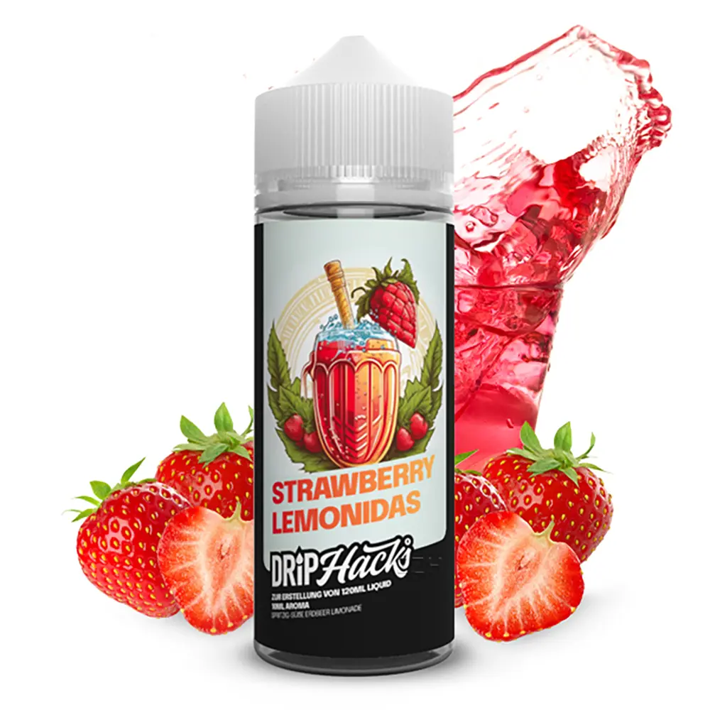 Drip Hacks Longfill - Strawberry Lemonidas - 10ml Aroma in 120ml Flasche
