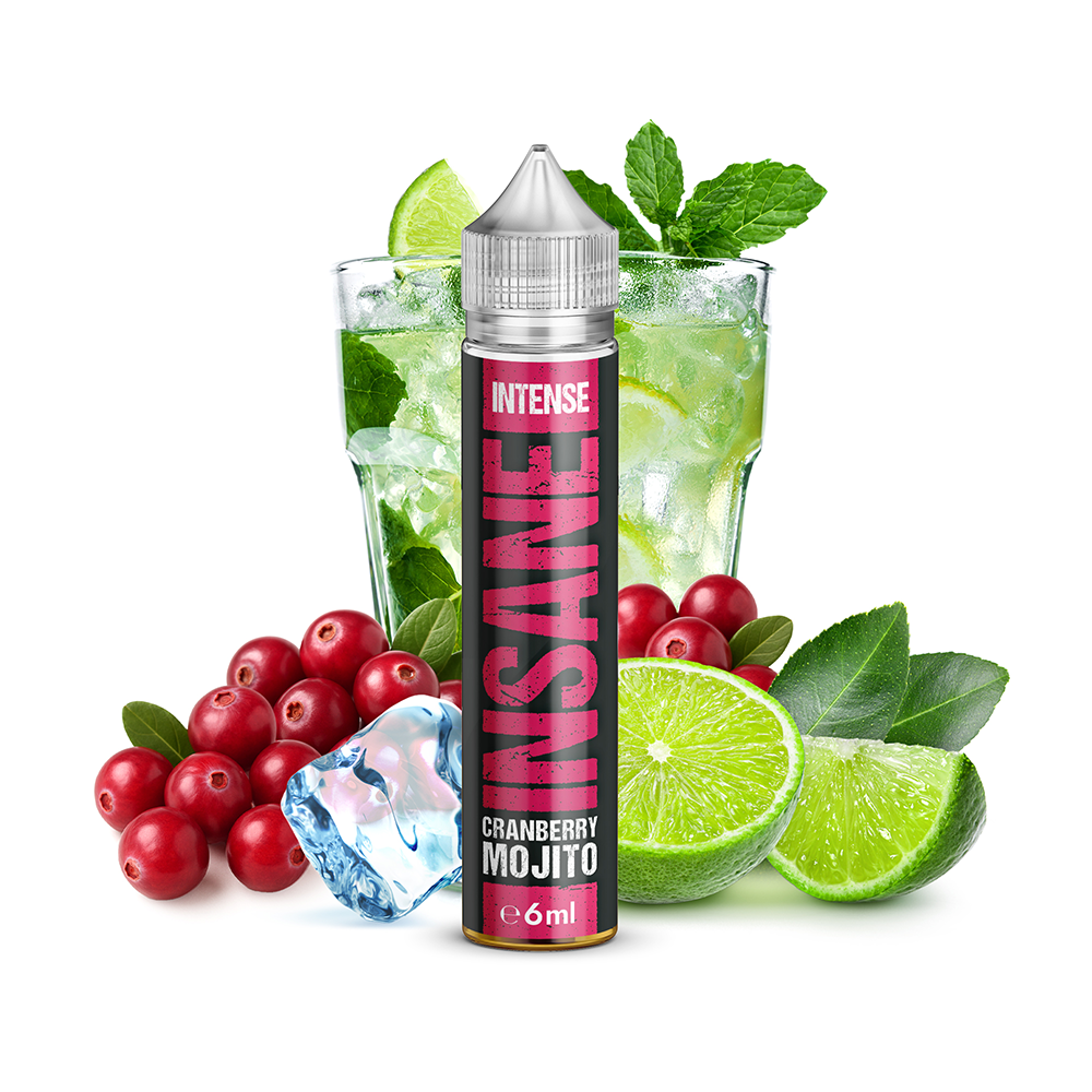 Insane Longfill - Cranberry Mojito - 10ml Aroma in 75ml Flasche