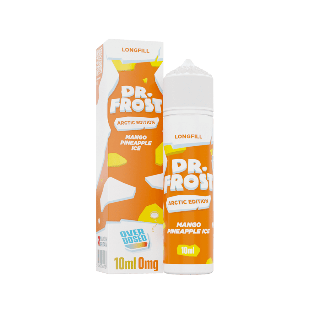 Dr. Frost Longfill - Mango Pineapple Ice - Overdosed 10ml Aroma in 60ml Flasche
