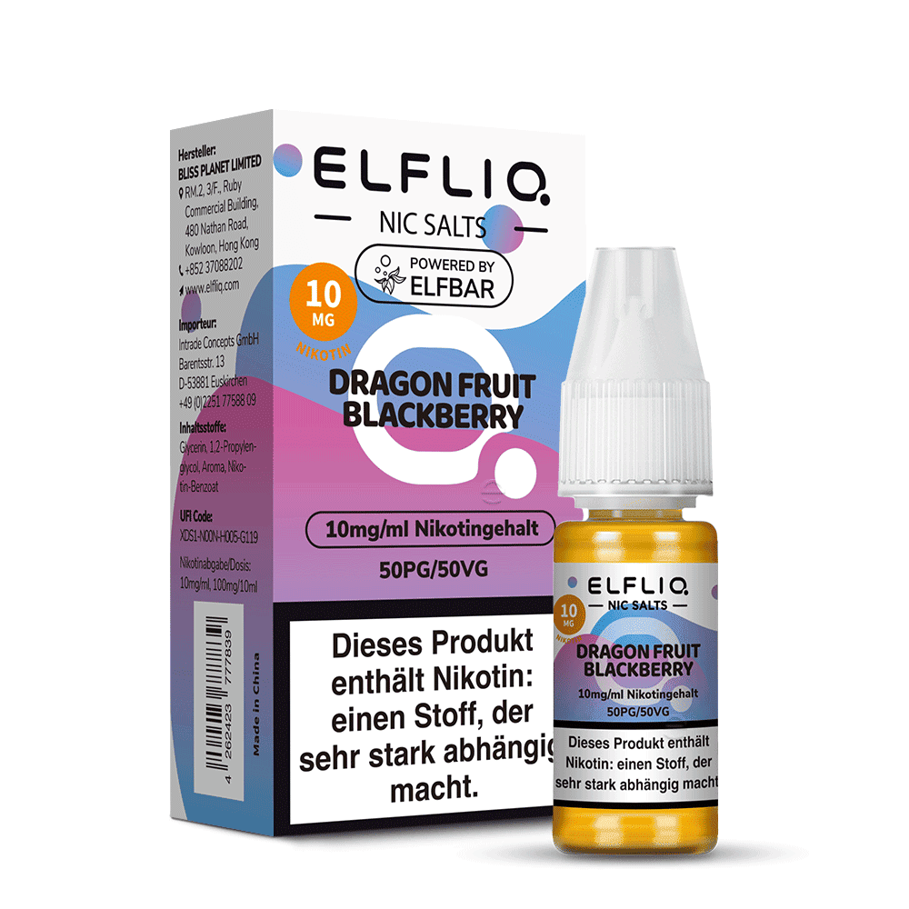 Elfliq by Elfbar Nikotinsalz - Dragon Fruit Blackberry - Liquid 10mg 10ml