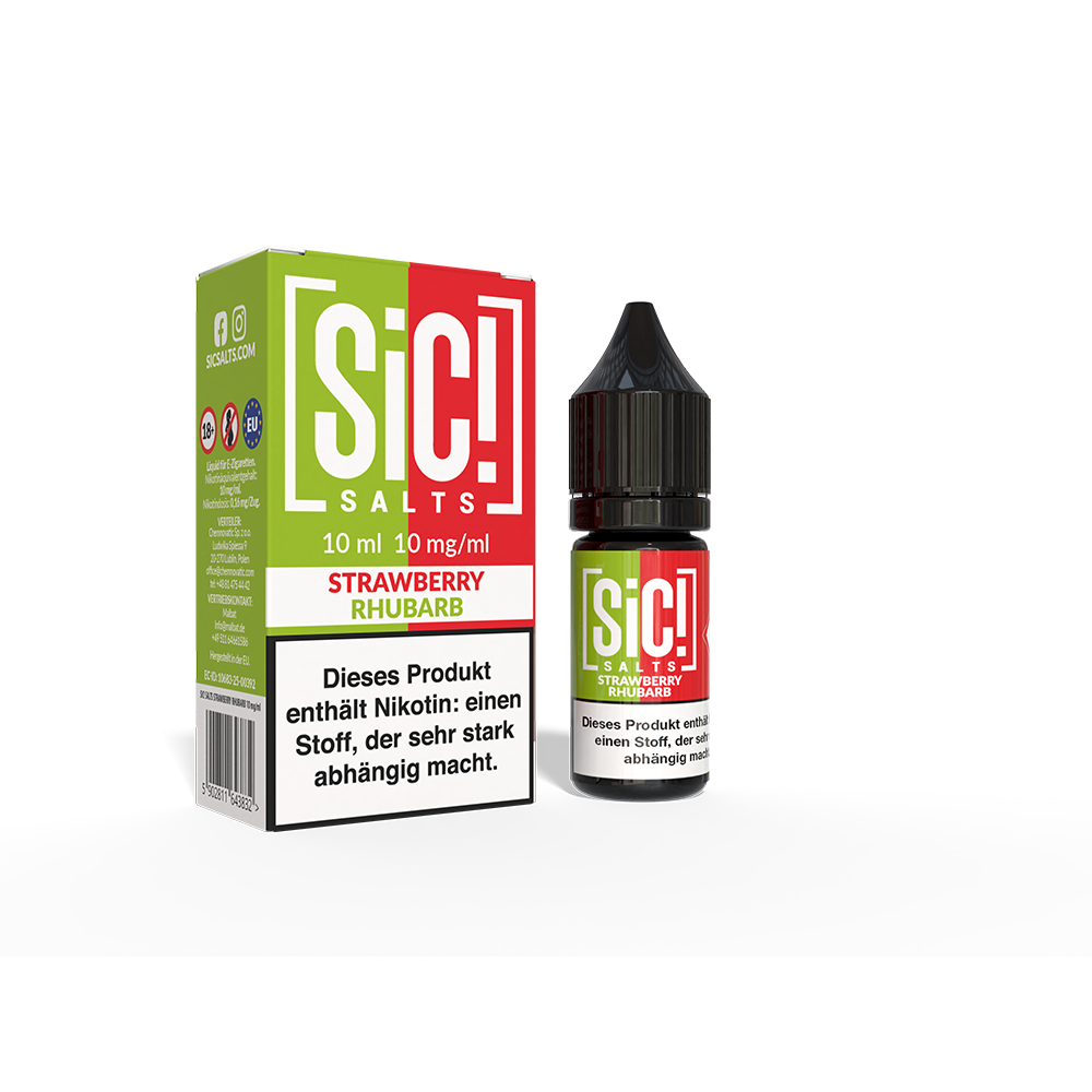 SIC Nikotinsalz - Strawberry Rhubarb -10ml Liquid 10mg