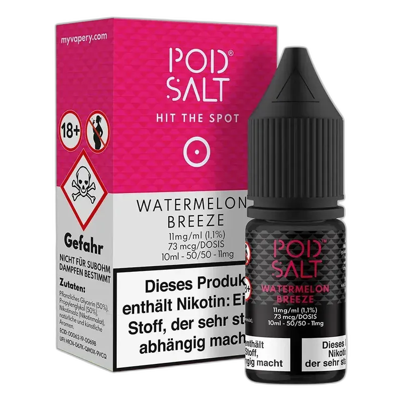 Pod Salt Core Nikotinsalz - Watermelon Breeze - 10ml Liquid 11mg