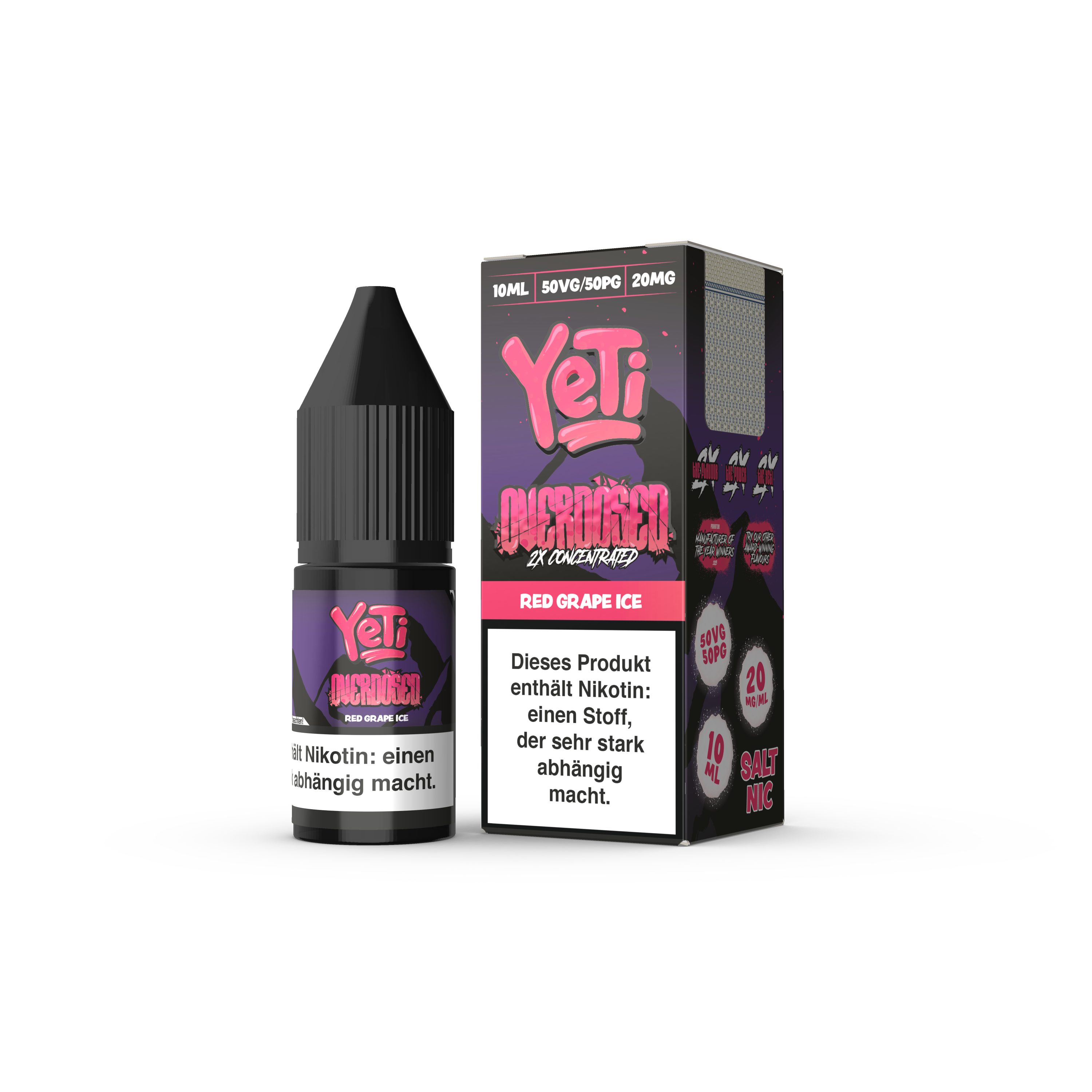 Yeti Nikotinsalz - Red Grape Ice - Overdosed 10ml Liquid 20mg